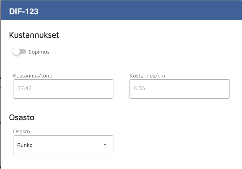 Alihankkijoiden kalusto samassa järjestelmässä